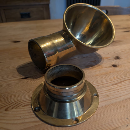 Boat Vent - Dorade Vent - Funnel Brass Air Scoop Vent - Adjustable Angle
