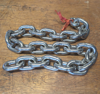 8mm Short Link Chain Offcut - 316-Grade Stainless - 630mm Length