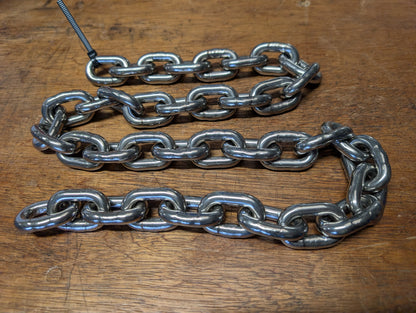 8mm Short Link Chain Offcut - 316-Grade Stainless - 940mm Length