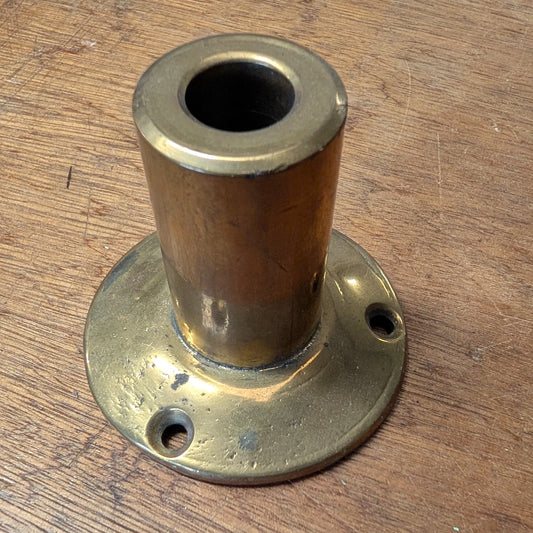 Brass Flag Pole Holder - Circular Base - 16mm Internal Bore - Used