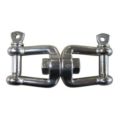Jaw And Jaw Swivel  - 6mm, 8mm, 10mm Sizes - 316-Grade Stainless Steel - Anchor Chain Swivel