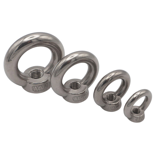 Eye Nut - 316-Grade Stainless - Metric Thread - For Anchorages And Lifting Points