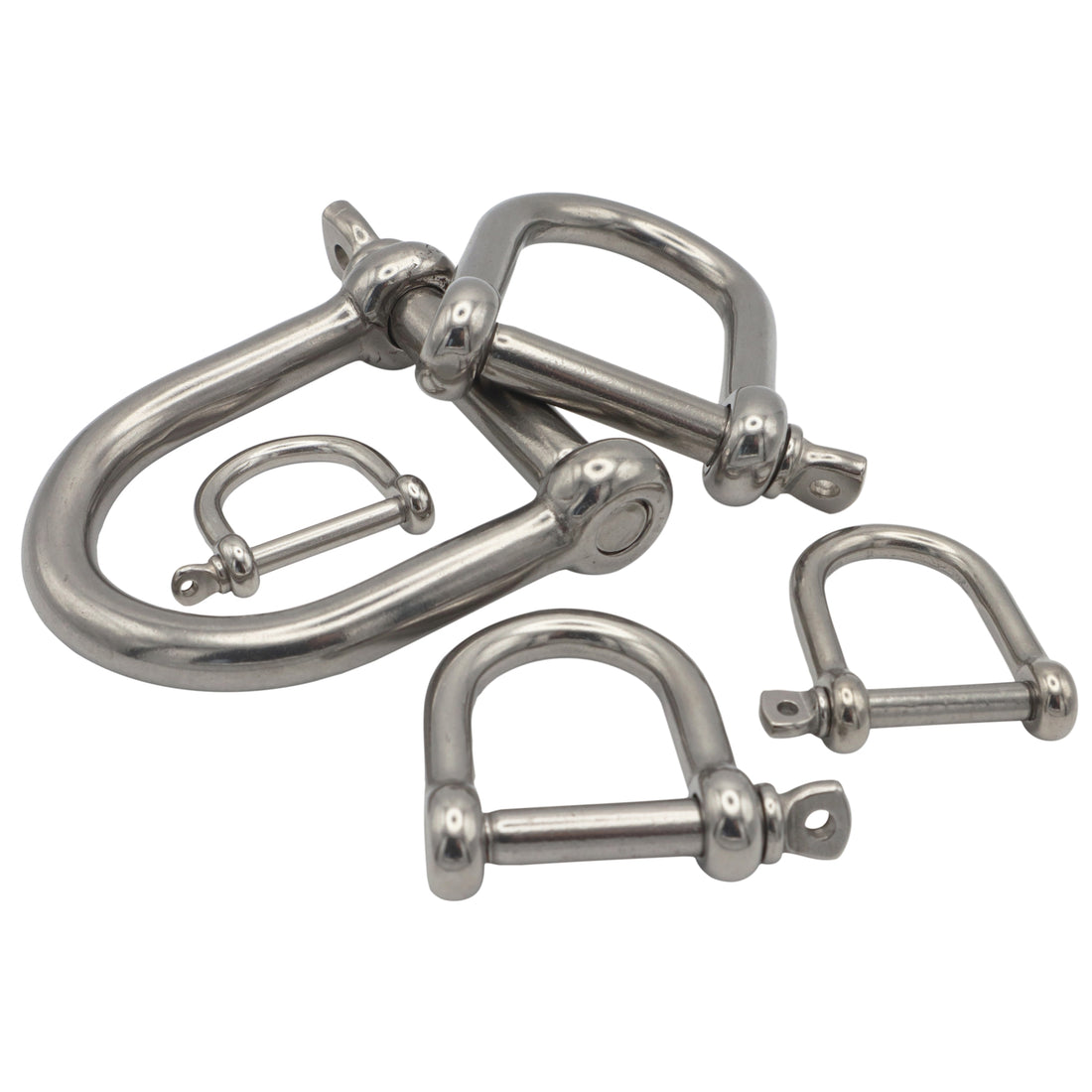 Stainless Steel Wide Shackles, In 316-Grade Stainless Steel - Boat Fittings