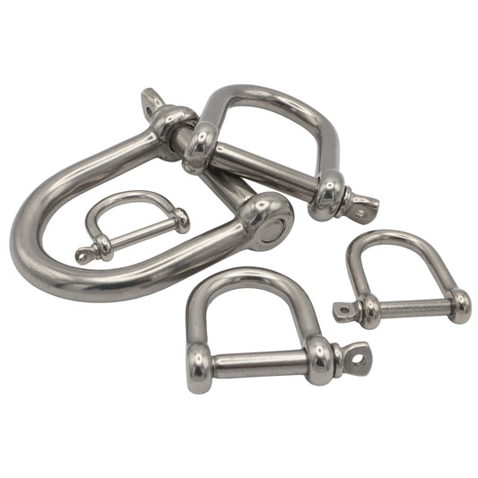 Wide Shackles - 316-Grade Stainless Steel - For Boats & Marine