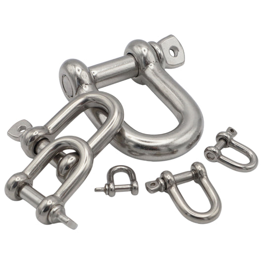 D-Shackles - 316-Grade Stainless Steel - For Boats & Marine