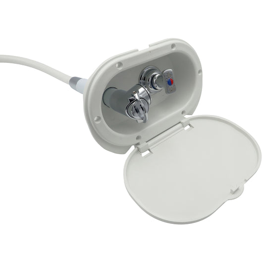 Cockpit Shower Unit – Mixed Hot & Cold Water – One Touch Tap For Flow & Temperature Adjustment
