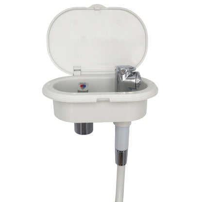 Cockpit Shower Unit – Mixed Hot & Cold Water – One Touch Tap For Flow & Temperature Adjustment