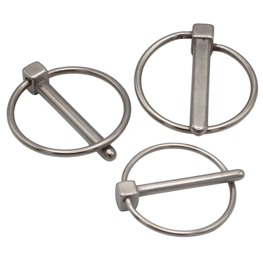 Linch Pins, Stainless Steel,  Available in sizes 4.5, 6 & 7.9