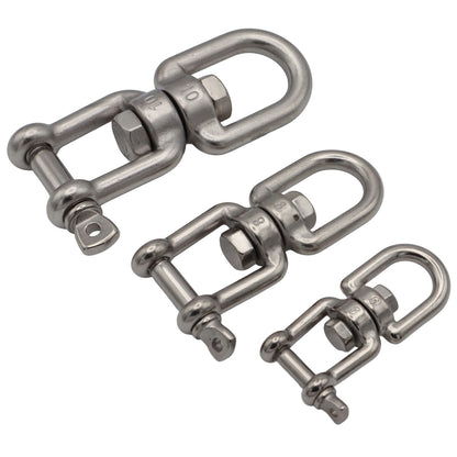 Jaw And Eye Swivel - 316-Grade Stainless Steel - 6mm, 8mm, 10mm Sizes - Anchor Chain Swivel
