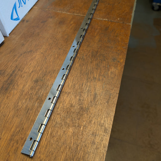 Piano Hinge Offcut 32mm Opened Width - 69cm Long 1.5mm Thickness A2 Stainless