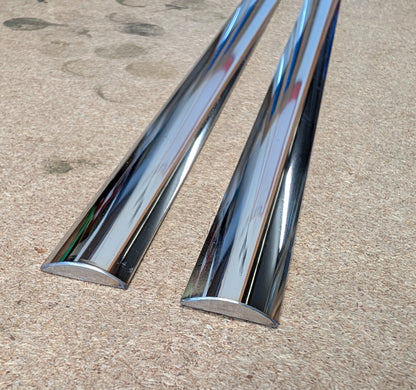 Rub Strake Offcuts - Pair Of 600mm length, 20mm width, 4mm thickness rounded 316-Grade