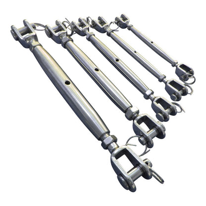 Stainless Steel Turnbuckle, For Tensioning Wire Rope Cable Assemblies, Made From 316 Marine-Grade Stainless