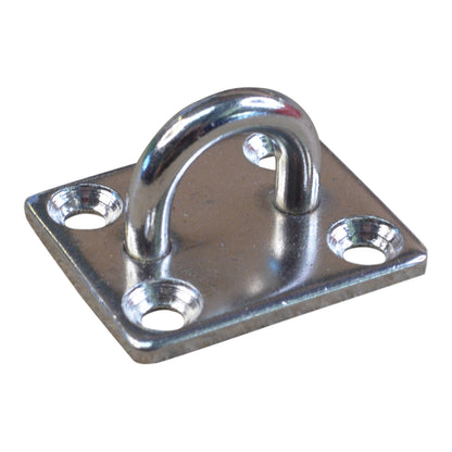 Square Pad Eye Mounting Hoop, A2 Stainless Steel Mounting Pad
