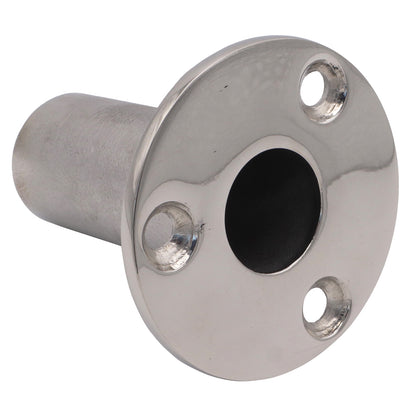 Recessed Deck Tube Holder - 22mm Tube - Canopy Frame Mounting - 316 Stainless Steel - Ideal For Canopy Frames / Bini Frames