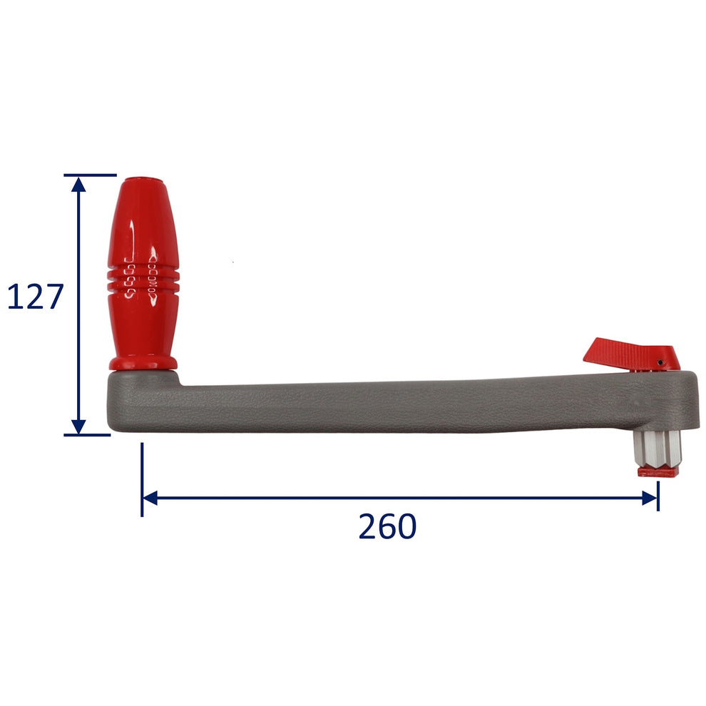 Floating Winch Handle 260mm With Locking Mechanism - Boat Fittings