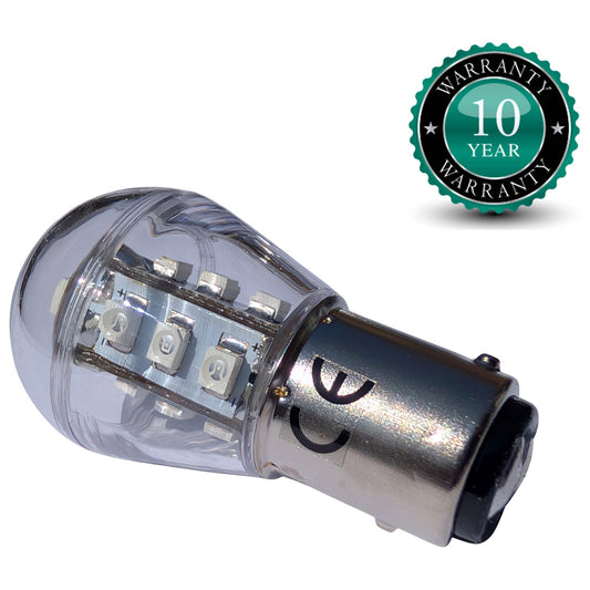 LED Replacement Bulb By NauticLED – Bay15D Fitting – Green (Starboard) – 135 Lumen