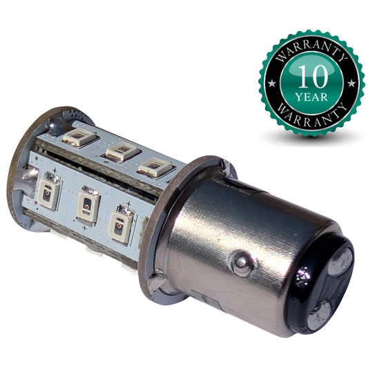 LED Replacement Bulb By NauticLED – Bay15D Fitting – Red (Port) – 210 Lumen