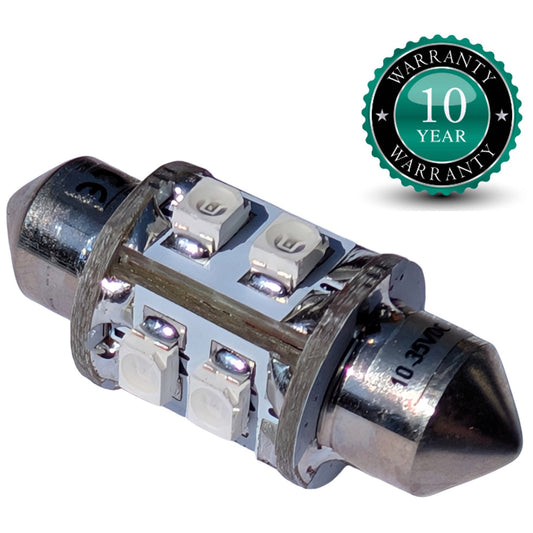 LED Replacement Bulb By NauticLED – Festoon (31mm) Fitting – Green (Starboard) – 60 Lumen