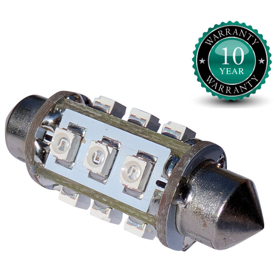 LED Replacement Bulb By NauticLED – Festoon (37mm) Fitting – Red (Port) – 85 Lumen