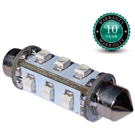 LED Replacement Bulb By NauticLED – Festoon (42mm) Fitting – Green (Starboard) – 85 Lumen