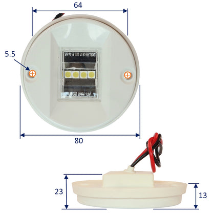 Osculati LED Evoled Navigation Light - 12V -135 Degree Stern White - For Vessels up to 12m