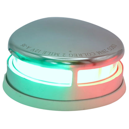 Osculati Evoled Stainless Steel LED Navigation Light Bicolour - Red/Green – 112.5 Degrees Each Light – Suitable For Vessels Up To 20m Long – 12V