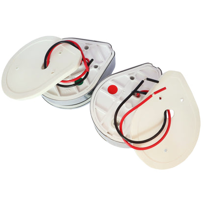 Pair Of Osculati Evoled Stainless Steel LED Navigation Lights – Red 112.5 Degrees Left & Green 112.5 Degrees Right – Suitable For Vessels Up To 20m Long – 12V