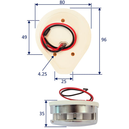 Pair Of Osculati Evoled Stainless Steel LED Navigation Lights – Red 112.5 Degrees Left & Green 112.5 Degrees Right – Suitable For Vessels Up To 20m Long – 12V
