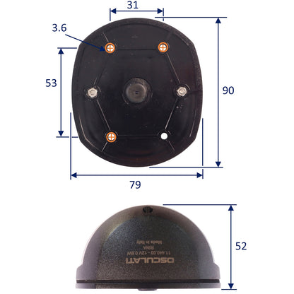 Osculati Classic LED Navigation Bow Light, For Boats Up To 20m In Length, 225 Degrees