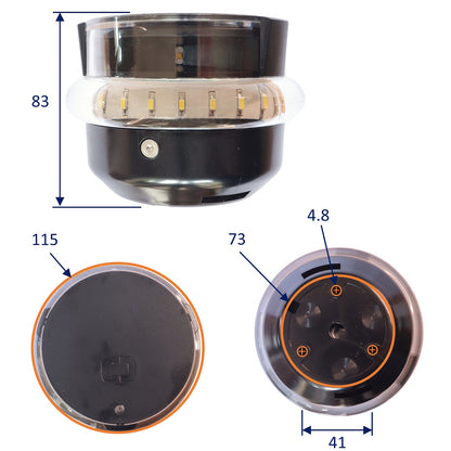 Osculati Discovery Mast Head Navigation Light – 360 Degree Light + Red / Green / White - 12V Or 24V – 20m Length Vessel