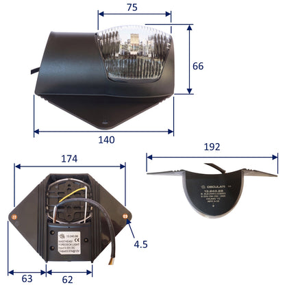 Osculati Navigation & Deck Light, For Boats Up To 20m In Length, 225 Degrees