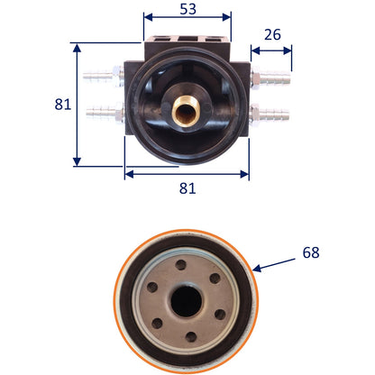 Osculati Stainer & Water/Fuel Separator For Outboard Motors – With 10 Micron Cartridge & Quick Drain