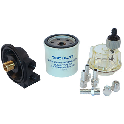 Osculati Stainer & Water/Fuel Separator For Outboard Motors – With 10 Micron Cartridge & Quick Drain