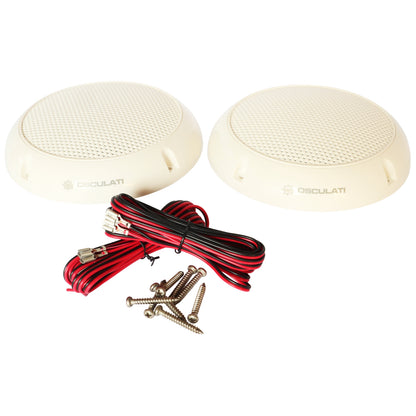 Waterproof Stereo Speakers – Osculati – 40 Watt RMS – Sold As A Pair – UV Resistant – Suitable For Boat Exteriors