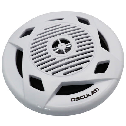 Pair Of White 4” Marine Speakers -Osculati Dual Cone Loudspeakers - Waterproof - UV Resistant