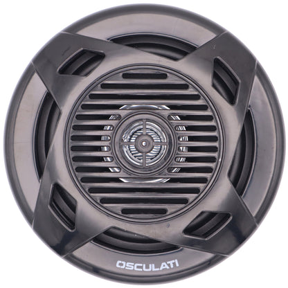 Pair Of Black 4” Marine Speakers - Osculati Dual Cone Loudspeakers - Waterproof - UV Resistant