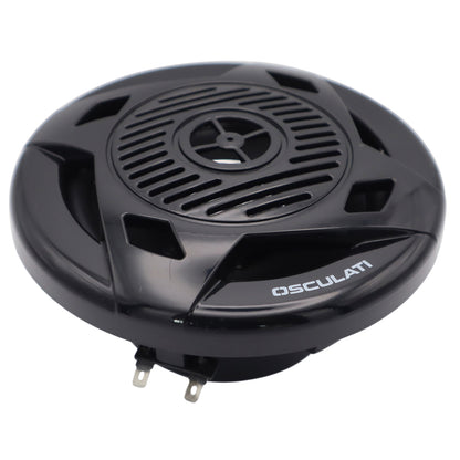 Pair Of Black 5.25” Marine Speakers - Osculati Dual Cone Loudspeakers - Waterproof - UV Resistant
