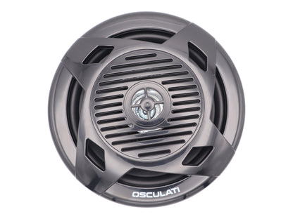 Pair Of Black 5.25” Marine Speakers - Osculati Dual Cone Loudspeakers - Waterproof - UV Resistant