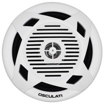 Pair Of White 6.5” Marine Speakers - Osculati Dual Cone Loudspeakers - Waterproof - UV Resistant