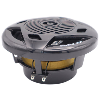Pair Of Black 6.5” Marine Speakers - Osculati Dual Cone Loudspeakers - Waterproof - UV Resistant
