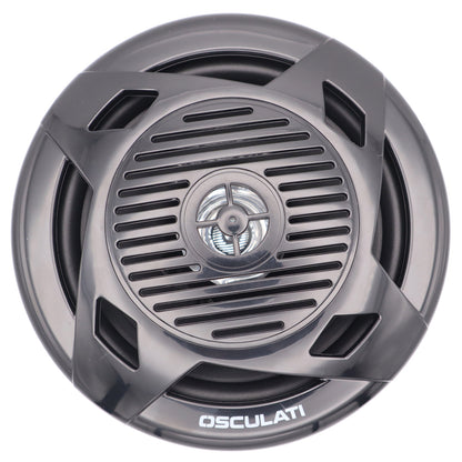 Pair Of Black 6.5” Marine Speakers - Osculati Dual Cone Loudspeakers - Waterproof - UV Resistant