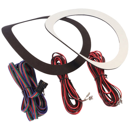 Pair Of 5.25” Osculati Two Way Speakers With Programmable Multicolour LEDS - Waterproof - UV Resistant – 166mm Outside Diameter