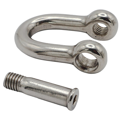 Stainless Steel D-Shackle With Hexagon Socket Pin – 316-Grade Stainless Steel - Metric Sizes