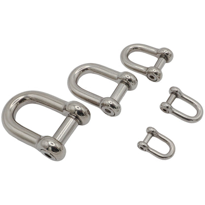 Stainless Steel D-Shackle With Hexagon Socket Pin – 316-Grade Stainless Steel - Metric Sizes