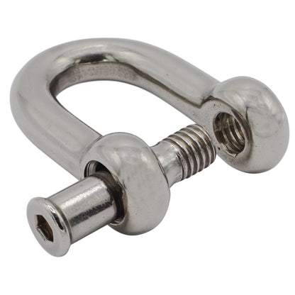 Stainless Steel D-Shackle With Hexagon Socket Pin – 316-Grade Stainless Steel - Metric Sizes