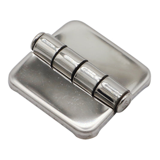 Stainless Steel Butt Hinge With Polished Cover To Conceal Fixings – Marine Grade Stainless Steel – 36x37mm
