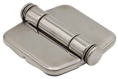 Stainless Steel Hinge with Snap-Down Cover To Conceal Fixings – 316 Grade Stainless Steel - 42x45mm