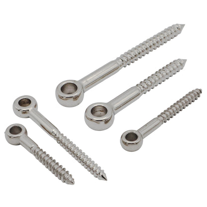 Stainless Steel Eye Bolt With Wood Thread – 316-Grade – Compact & Robust