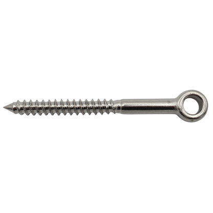 Stainless Steel Eye Bolt With Wood Thread – 316-Grade – Compact & Robust