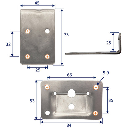 Table / Shelf Mounting Support Bracket – Easy To Install & Remove – A2 Stainless Steel